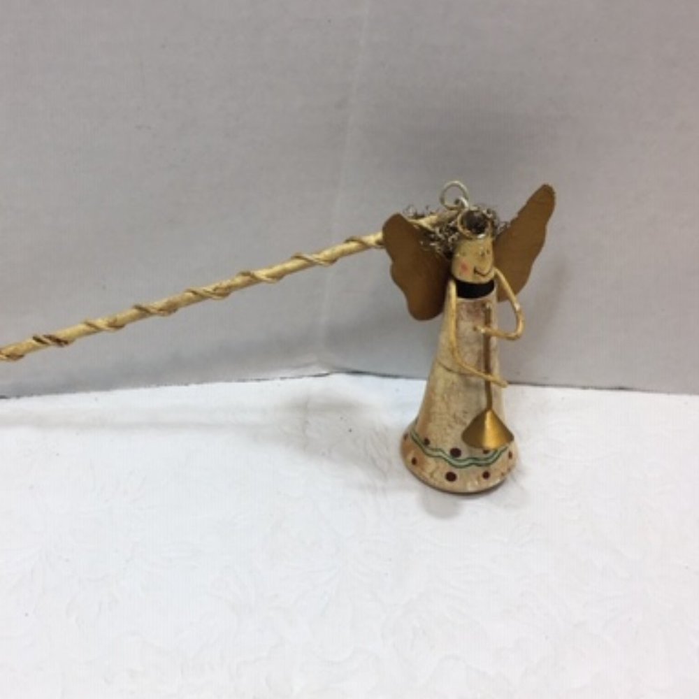 Angel Candle Snuffer Hand Painted Metal Holiday
